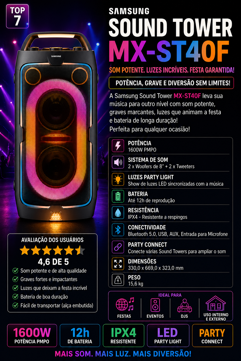 samsung mx st40f modelo compacto
