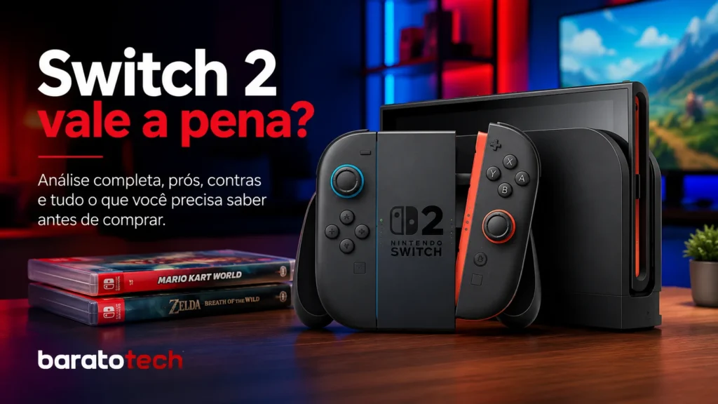 Nintendo Switch 2 vale a pena em 2026? O console é bom, mas o preço assusta.