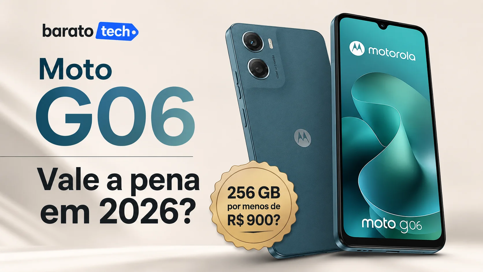 Moto G06 256 GB por menos de R$ 900: vale a pena comprar em 2026?