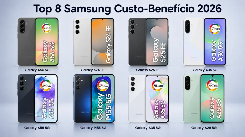 Melhores Celulares Samsung Custo-Benefício com Boa Câmera em 2026: Top 8 para Comprar