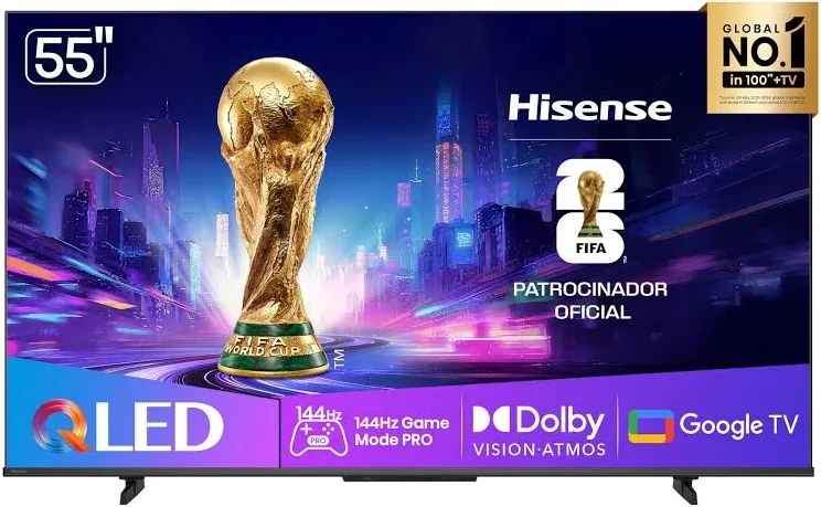 Hisense 55Q7Q QLED 4K Google TV de 55 polegadas