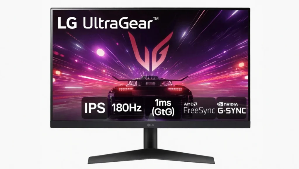 Monitor gamer LG UltraGear 24GS60F-B de 24 polegadas com tela IPS Full HD 180Hz