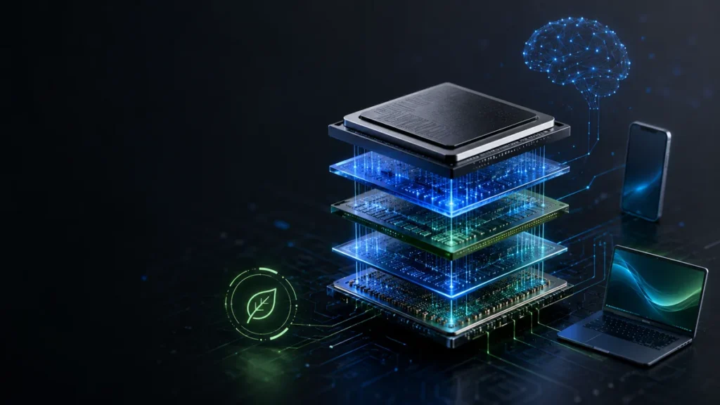 Chips empilhados em 3D podem deixar celulares e IA mais eficientes? Entenda o novo recorde da tecnologia