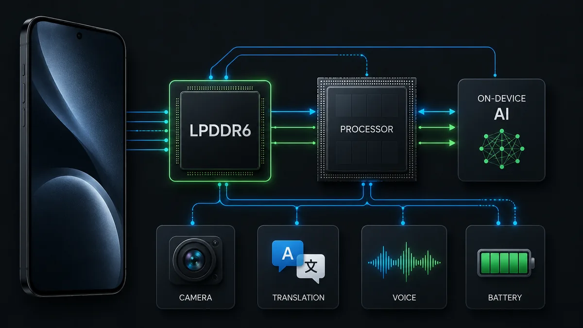 LPDDR6 ajudando inteligência artificial a rodar no próprio celular