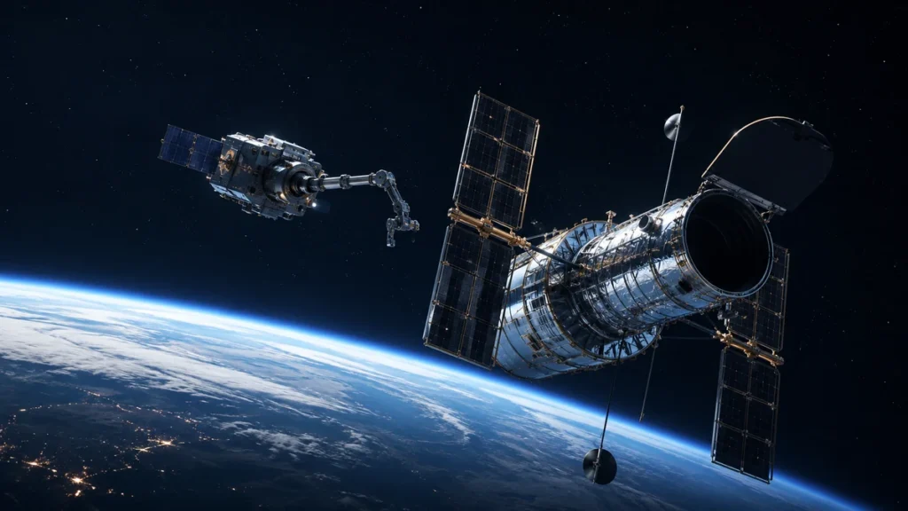 NASA prepara missão robótica para salvar telescópio espacial antes que ele caia na atmosfera