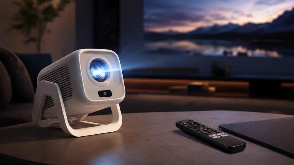 Projetor Bettdow AC1066 vale a pena em 2026? Review honesto para filmes, séries e quarto escuro