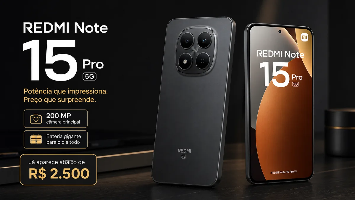 Redmi Note 15 Pro 5G já aparece mais barato: vale comprar ou tem pegadinha?