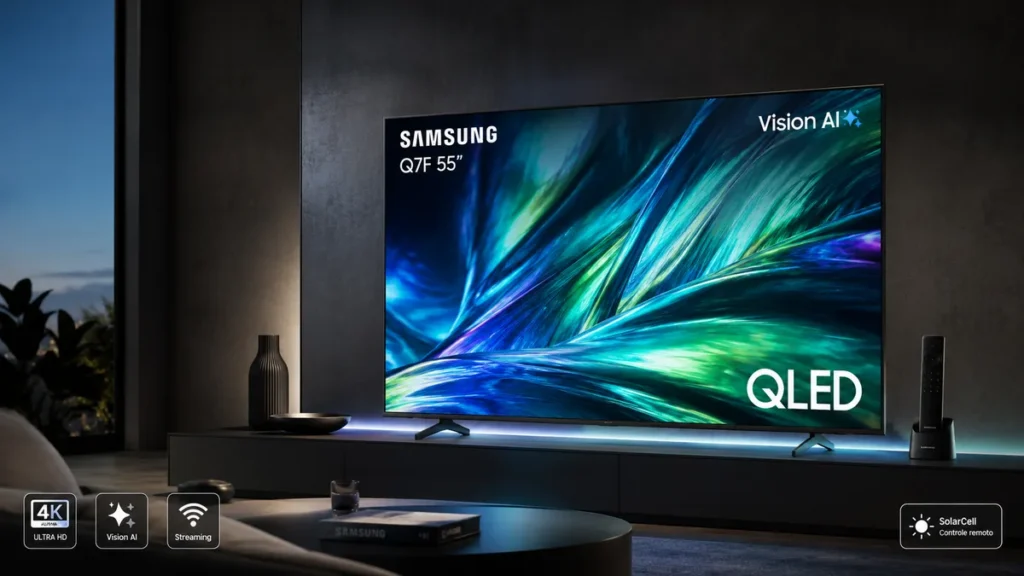 Samsung Q7F 55 polegadas vale a pena em 2026? Review honesto da QLED Vision AI