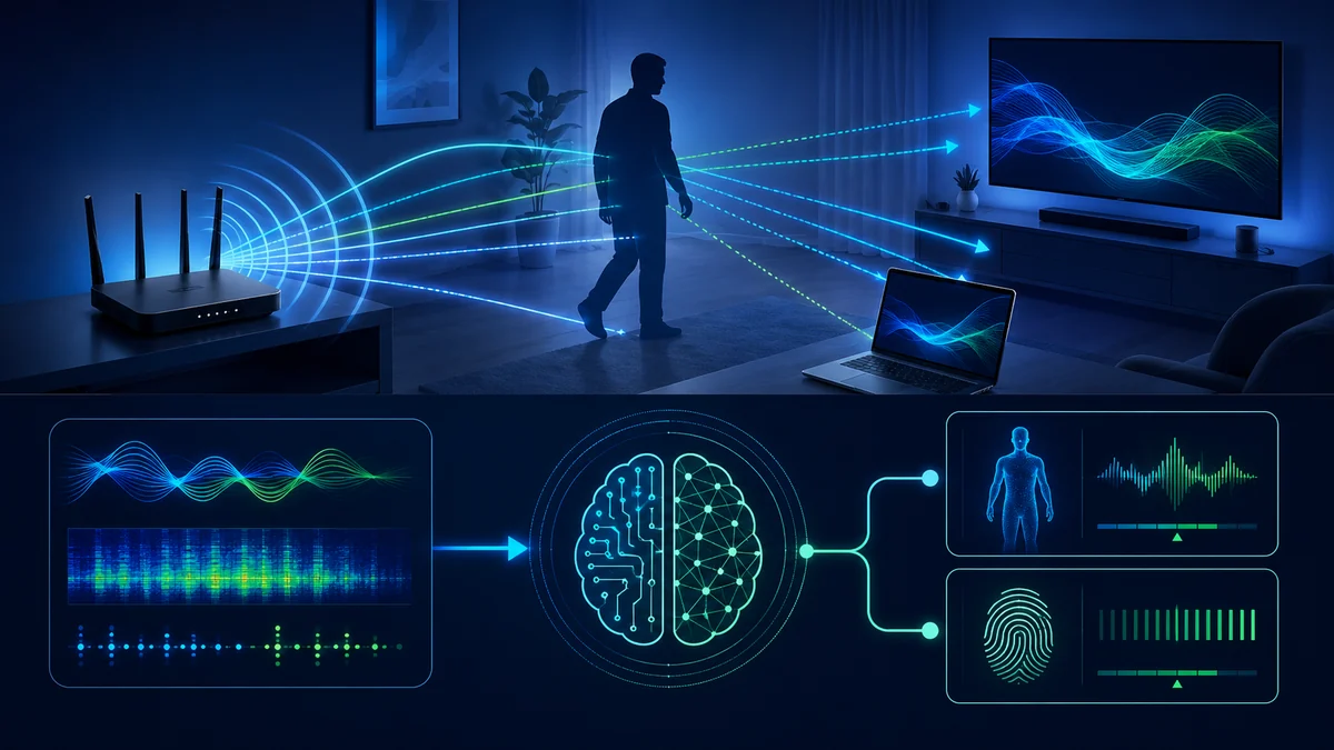 Funcionamento da identificação de pessoas por sinais Wi-Fi e beamforming