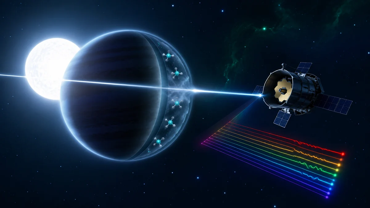 James Webb analisando metano na atmosfera do planeta WD 1856 b