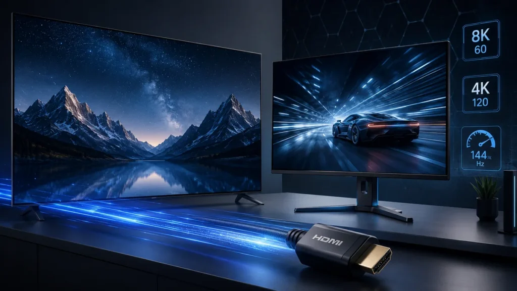 HDMI 2.2 pode mudar TVs e monitores gamer? Entenda antes de trocar o cabo