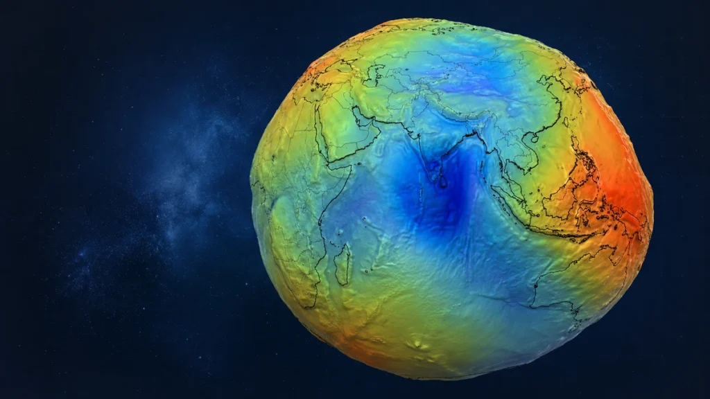 NASA revela geoide da Terra em 3D e mostra por que o planeta parece “amassado”