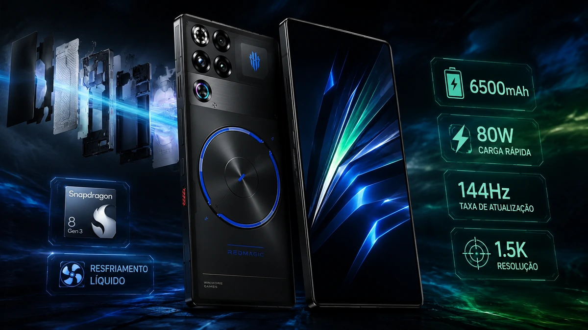 REDMAGIC 11S Pro vale a pena em 2026? Review honesto do celular gamer com Snapdragon e resfriamento líquido