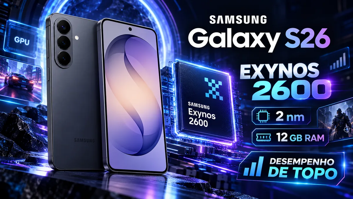 Galaxy S26 com Exynos 2600 e 12 GB de RAM