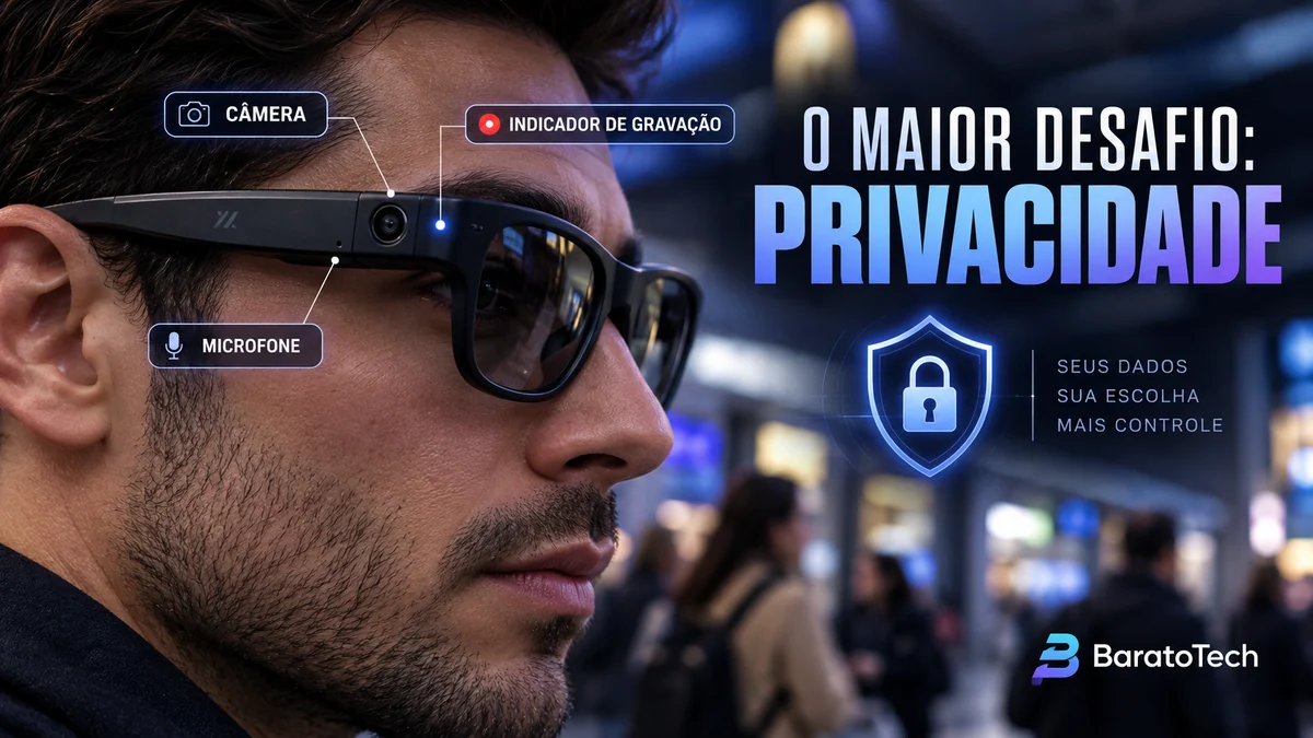 Privacidade e câmeras são desafios dos óculos inteligentes com IA