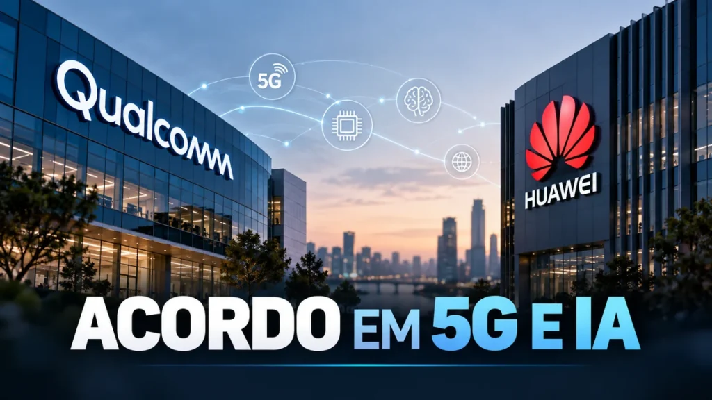 Qualcomm e Huawei fecham acordo de patentes envolvendo 5G e IA, entenda o impacto