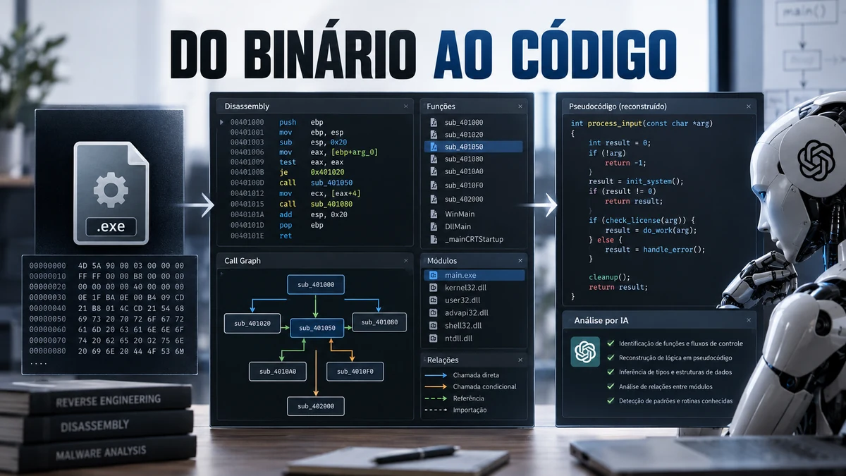 Agente de inteligência artificial utilizando diferentes ferramentas de engenharia reversa