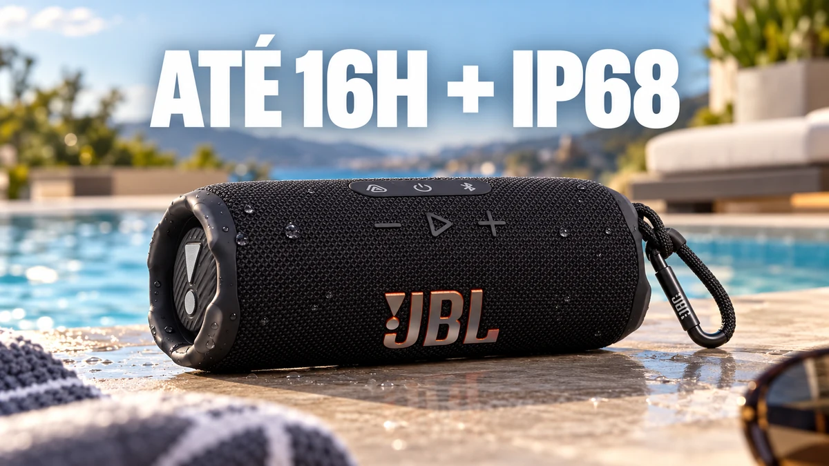 JBL Flip 7 com bateria de até 16 horas e proteção IP68