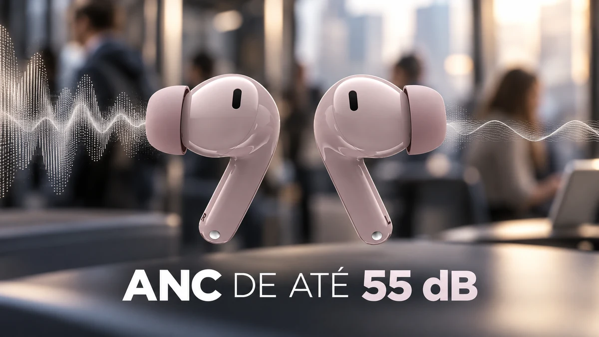 Moto Buds 2 com cancelamento ativo de ruído de até 55 dB