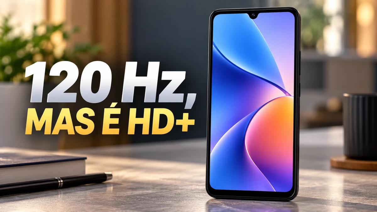 Tela de 6,88 polegadas e 120 Hz do Redmi 14C