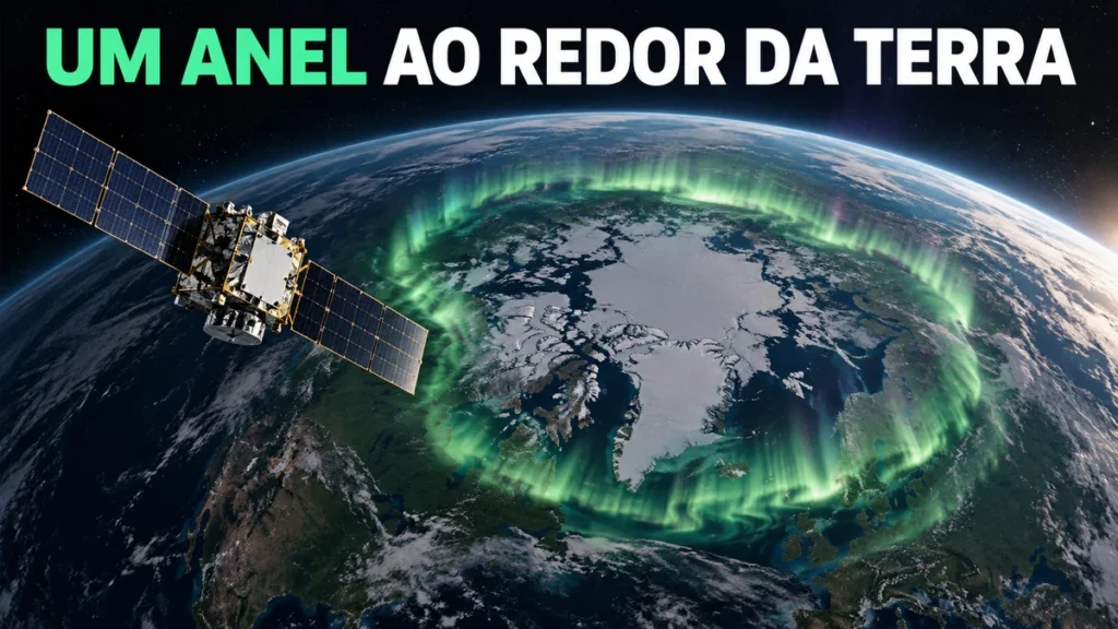 Satélite registra aurora gigante ao redor da Terra e vai observar nosso “escudo invisível”